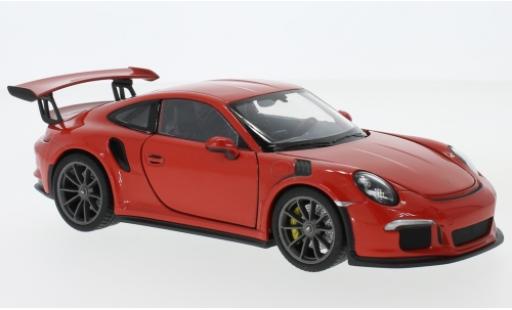 Porsche 991 GT3 RS 1/24 Welly 911 () GT3 RS dunkelorange 2015 diecast model cars