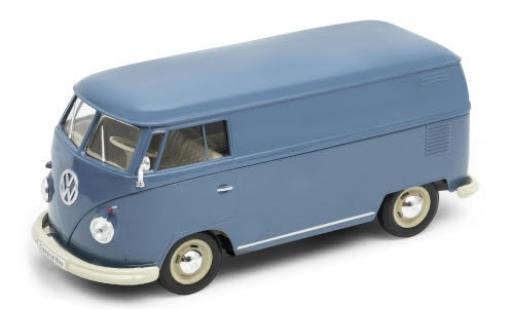 Volkswagen T1 1/24 Welly Kasten blu 1963 modellino in miniatura
