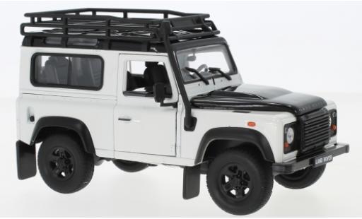 Land Rover Defender 1/24 Welly blanche/noire miniature