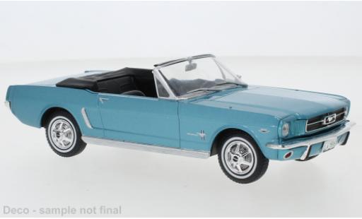 Ford Mustang 1/24 WhiteBox Convertible metallise turquoise clair 1965 miniature