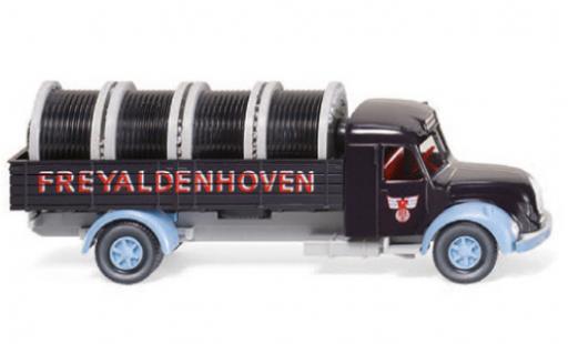 Magirus S 7500 1/87 Wiking Freyaldenhoven plateformes-Truck avec charge miniature