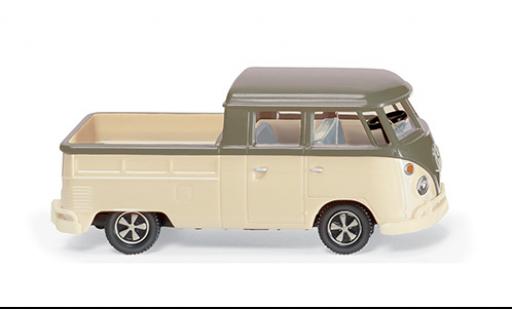 Volkswagen T1 1/87 Wiking Doppelkabine dunkelbeige/beige 1963 modellino in miniatura