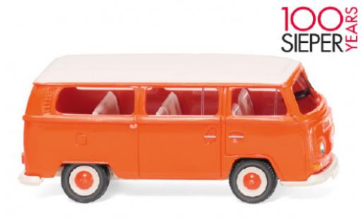 Volkswagen T2 1/87 Wiking Bus orange/blanche 1967 miniature