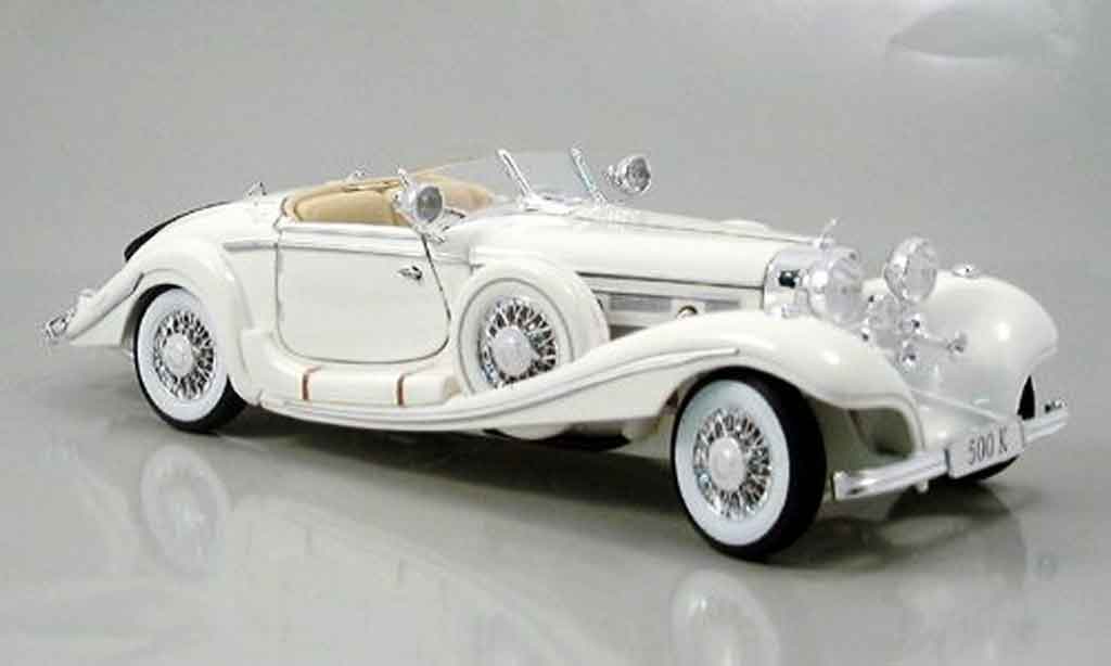 Mercedes 500 K 1/18 Maisto K blanche maharajah 1936 miniature