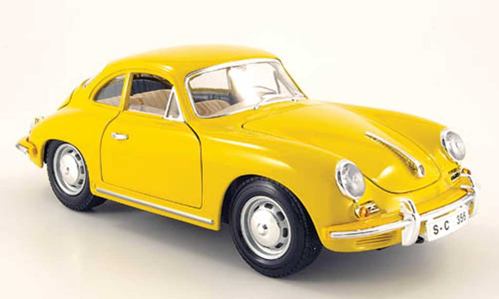 Porsche 356 1961 1/18 Burago 1961 B jaune miniature