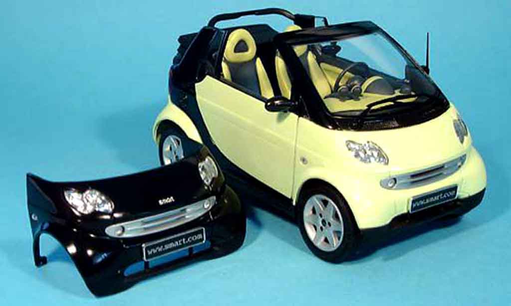 Smart Cabriolet 1/18 Kyosho grun (bodypanel noire) miniature