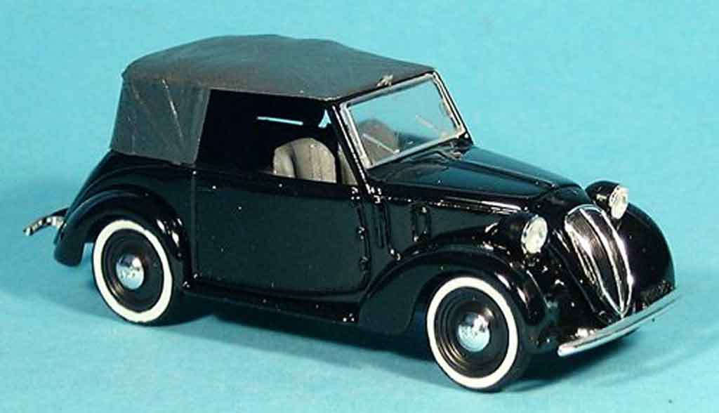 Fiat 1100 1937 1/43 Brumm 1937 Cabriolet (508 C) noire miniature