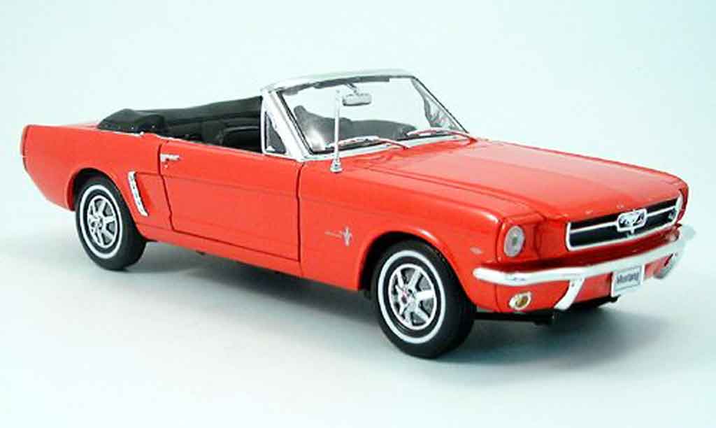 Ford Mustang 1964 1/18 Welly 1964 cabriolet rouge offen miniature