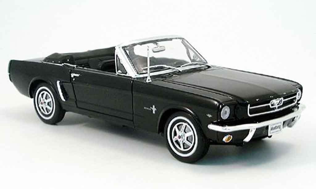 Ford Mustang 1964 1/18 Welly 1964 cabriolet noire offen miniature