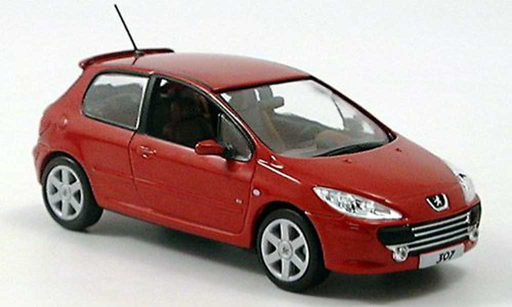 Peugeot 307 1/43 Norev rouge 3-portes Facelift miniature