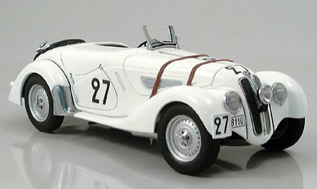 Bmw 328 1938 1/18 Autoart 1938 roadster le mans blanche numero 27 miniature