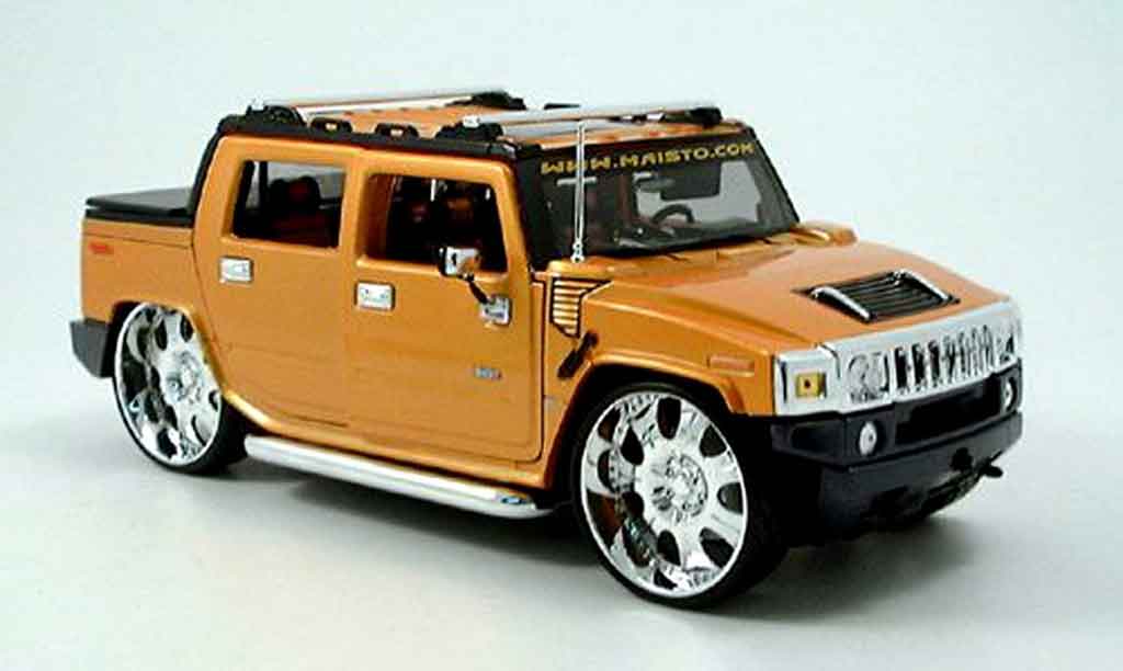 Hummer H2 1/18 Maisto sut concept orange tuningcar playerz miniature