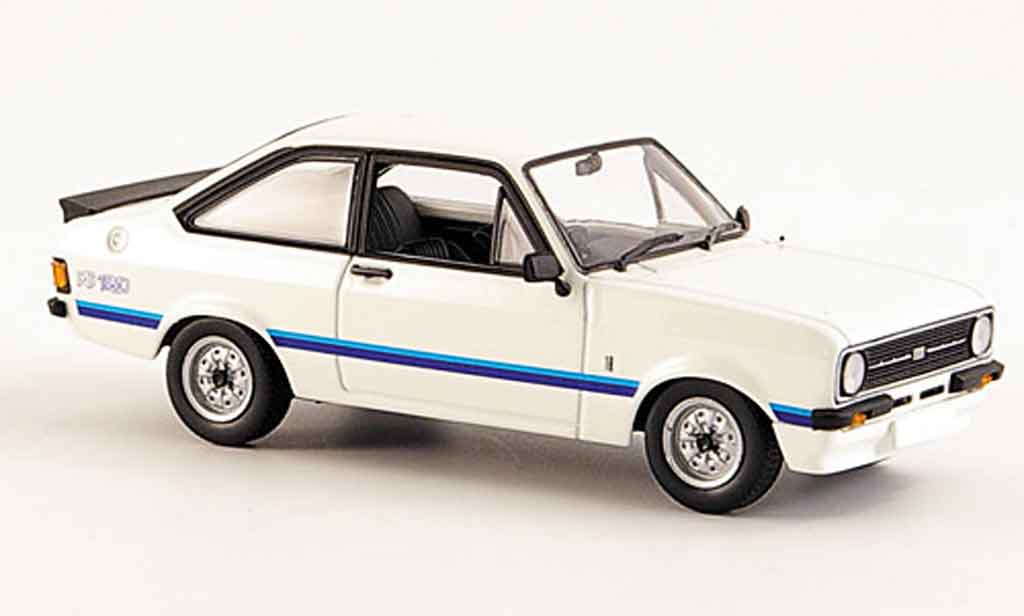 Ford Escort RS 1800 1/43 Minichamps RS 1800 blanche 1975 MK2