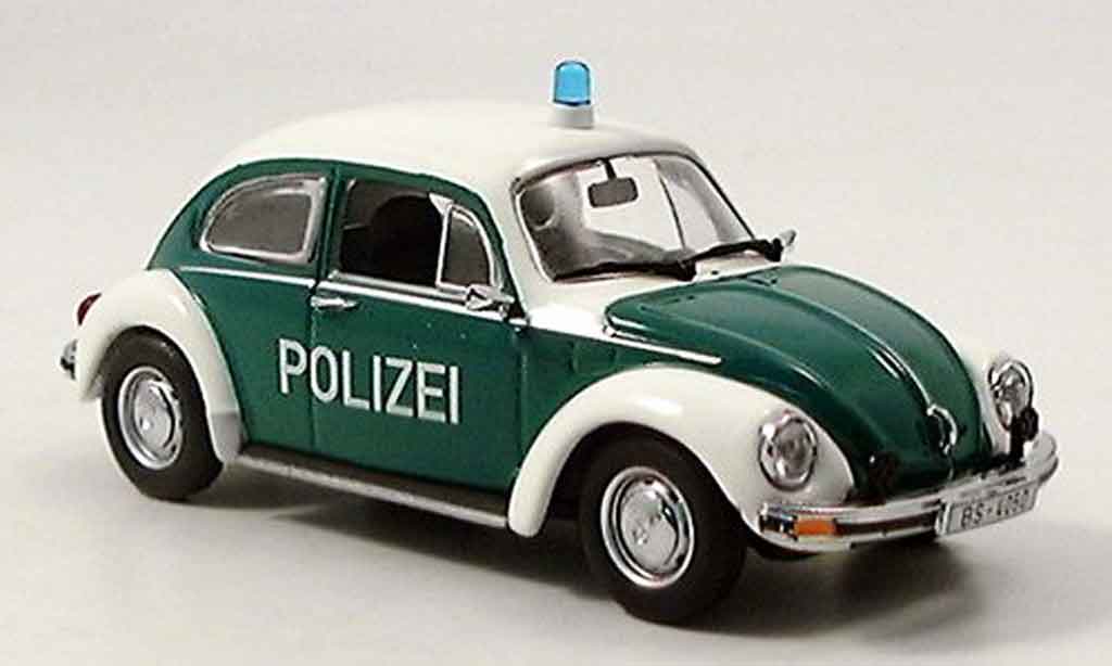 Volkswagen Coccinelle 1/43 Minichamps 1303 police marronschweig 1972 diecast model cars