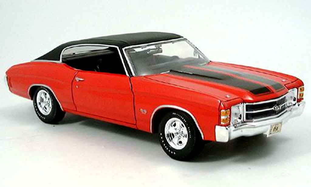 Chevrolet Chevelle 1971 1/18 Maisto 1971 SS454 rouge noire miniature
