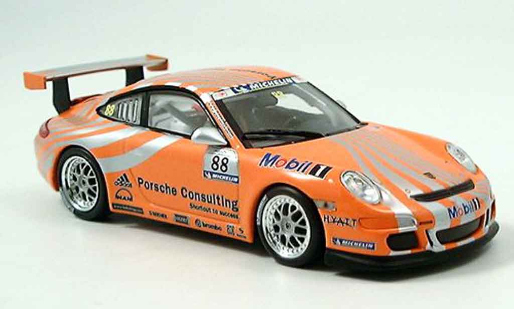 Porsche 997 GT3 CUP 1/43 Minichamps GT3 Cup Racing No.88 orange miniature
