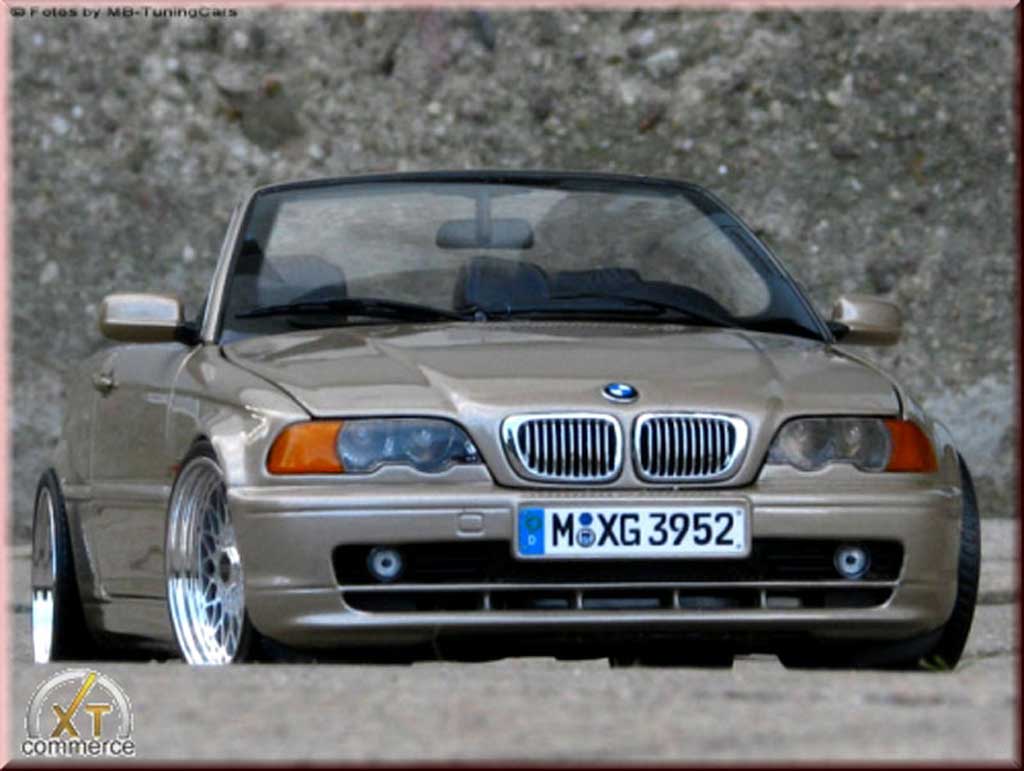 Bmw 328 E46 1/18 Kyosho ci cabriolet champagne jantes 19 pouces bbs tuning diecast model cars