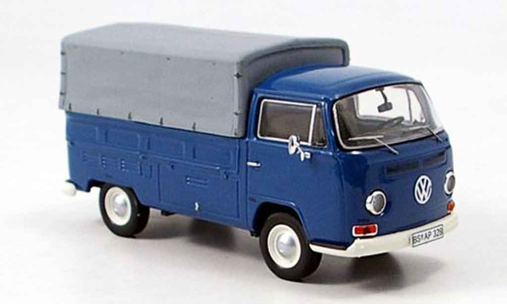 Volkswagen Combi 1/43 Premium Cls t2a pritsche avec plane bleu miniature