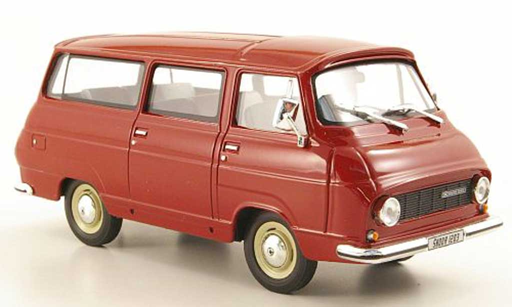 Skoda 1203 1/43 Abrex Lieferwagen rouge miniature