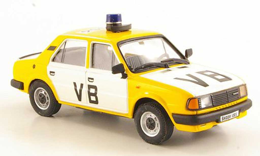 Skoda 120 1/43 Abrex L VB blanche/jaune 1986 miniature