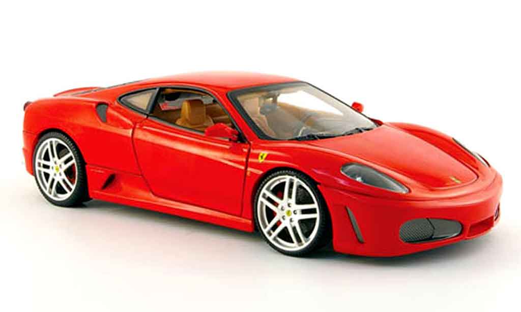 Ferrari F430 1/18 Hot Wheels coupe red avec interieur beige diecast model cars
