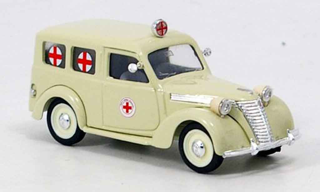 Fiat 1100 1/43 Brumm Ambulanz rougees Kreuz miniature