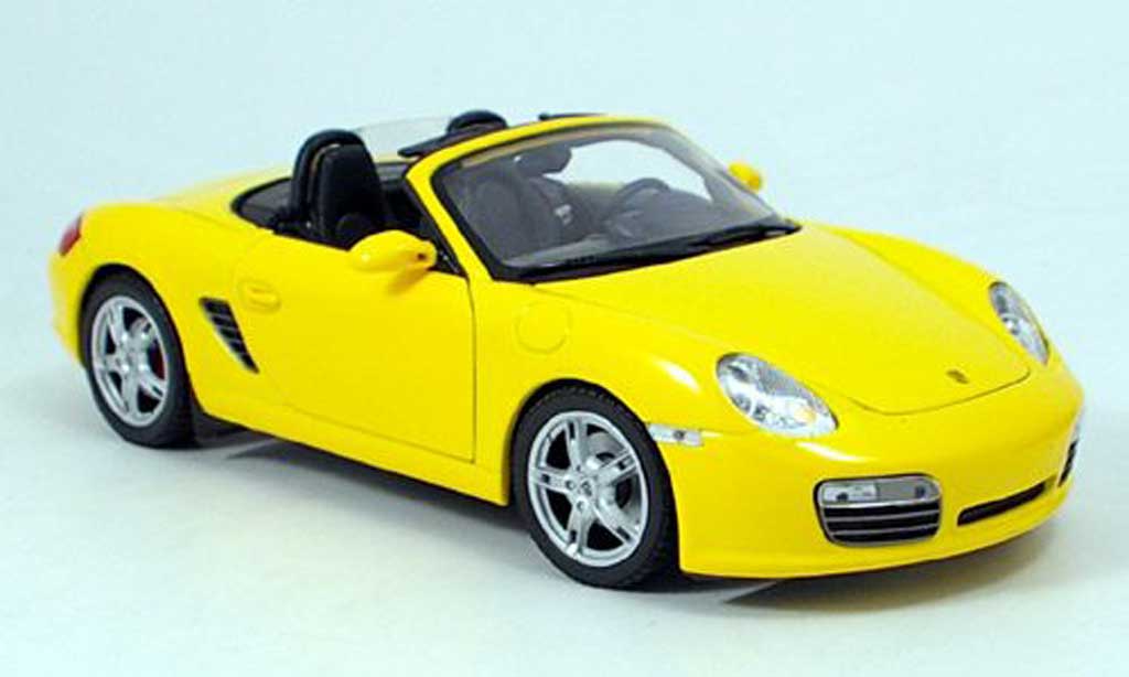 Porsche Boxster 1/18 Welly s jaune 2009 miniature