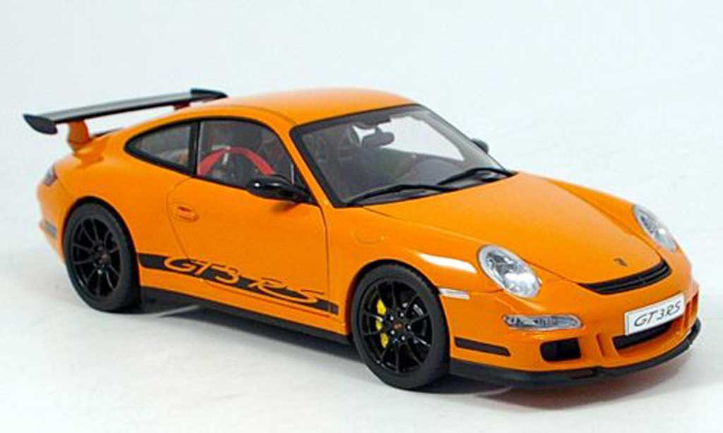 Porsche 997 GT3 RS 1/18 Autoart GT3 RS 2006 orange-noire miniature