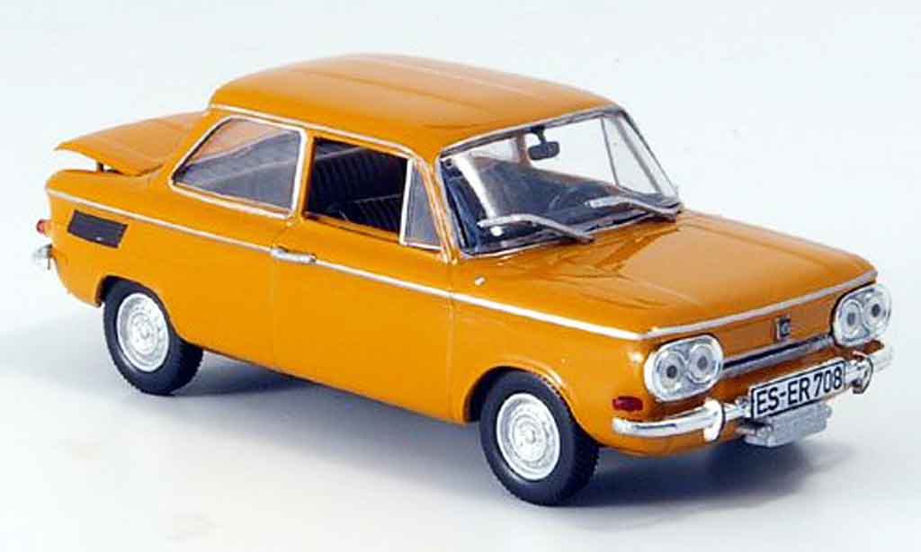 NSU TTS 1/43 Norev orange Targa 1968 diecast model cars
