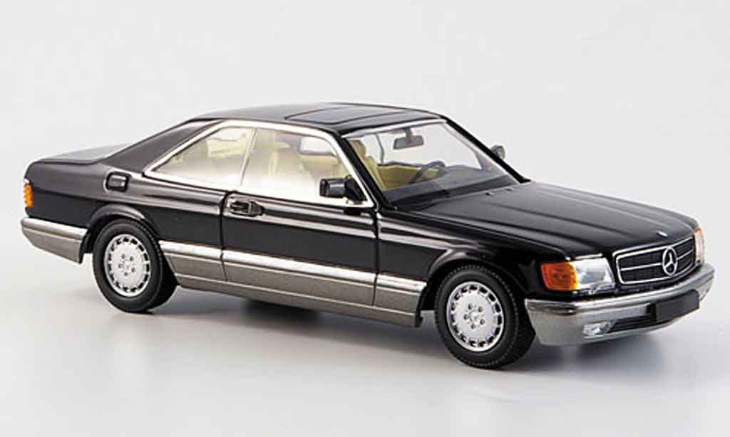 Mercedes 560 SEC 1/43 Minichamps SEC black 1986 diecast model cars