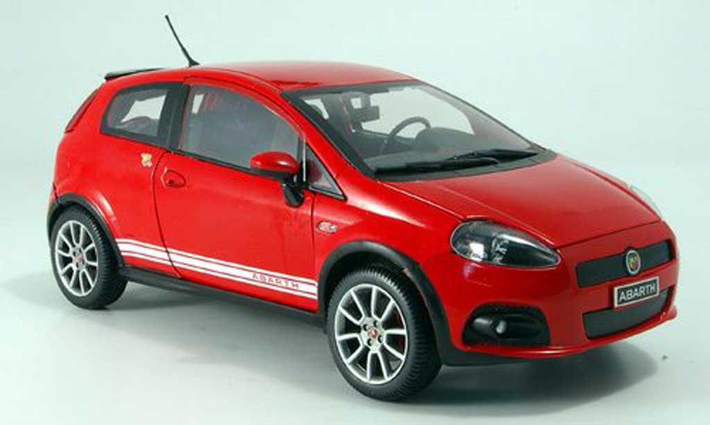 Fiat Grande Punto Abarth 1/18 Mondo Motors ss rouge miniature