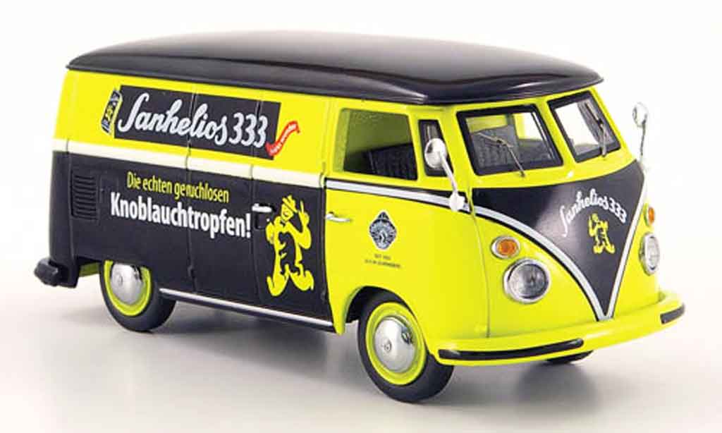 Volkswagen Combi 1/43 Schuco t 1 kasten sanhelios 333 jaune noire miniature