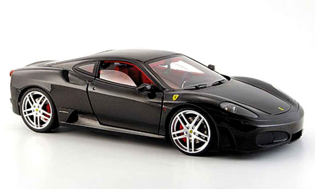 Ferrari F430 1/18 Hot Wheels Elite coupe noire avec interieur rouge miniature