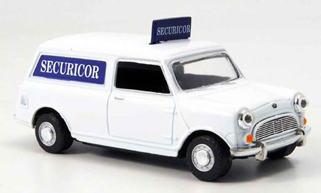 Austin Mini Van 1/43 Oxford blanche bleu Securicor miniature