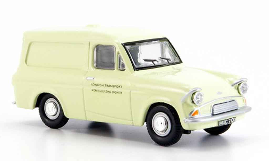 Ford Anglia 1/43 Oxford Van beige London Transport miniature