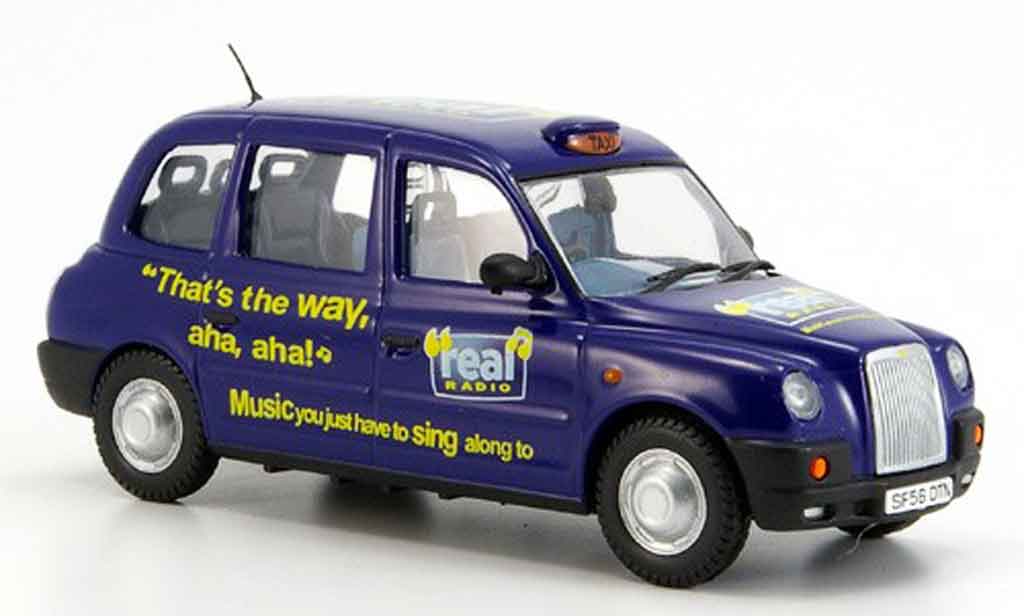 Austin TX4 1/43 Oxford Taxi bleu Real Radio miniature