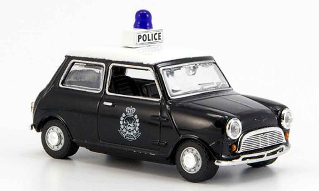 Austin Mini Cooper 1/43 Oxford Cooper noire blanche Hong Kong Police police miniature