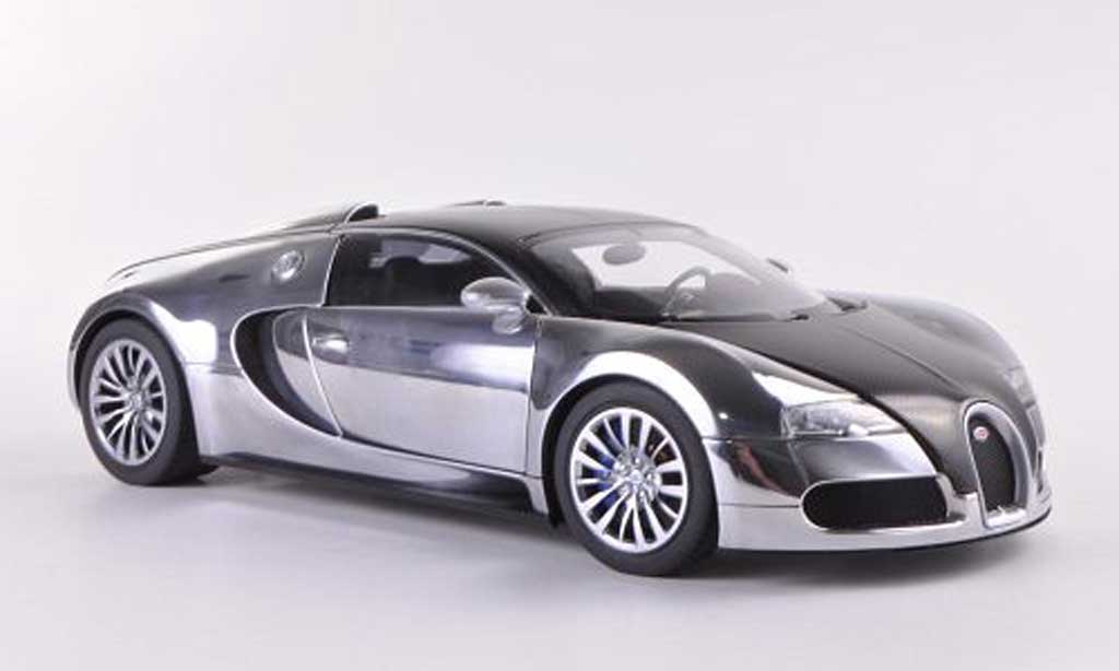 Bugatti Veyron 16.4 1/18 Autoart 16.4 EB chrom/carbon Pur Sang Edition 2008 miniature
