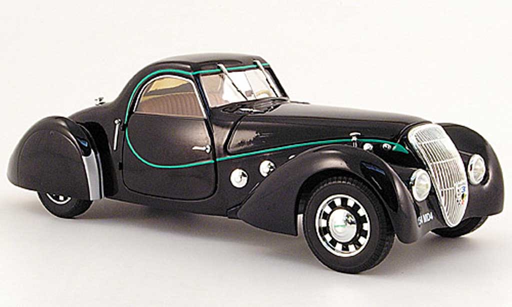 Peugeot 302 coupe 1/18 Norev coupe Darl'Mat noire 1937 miniature
