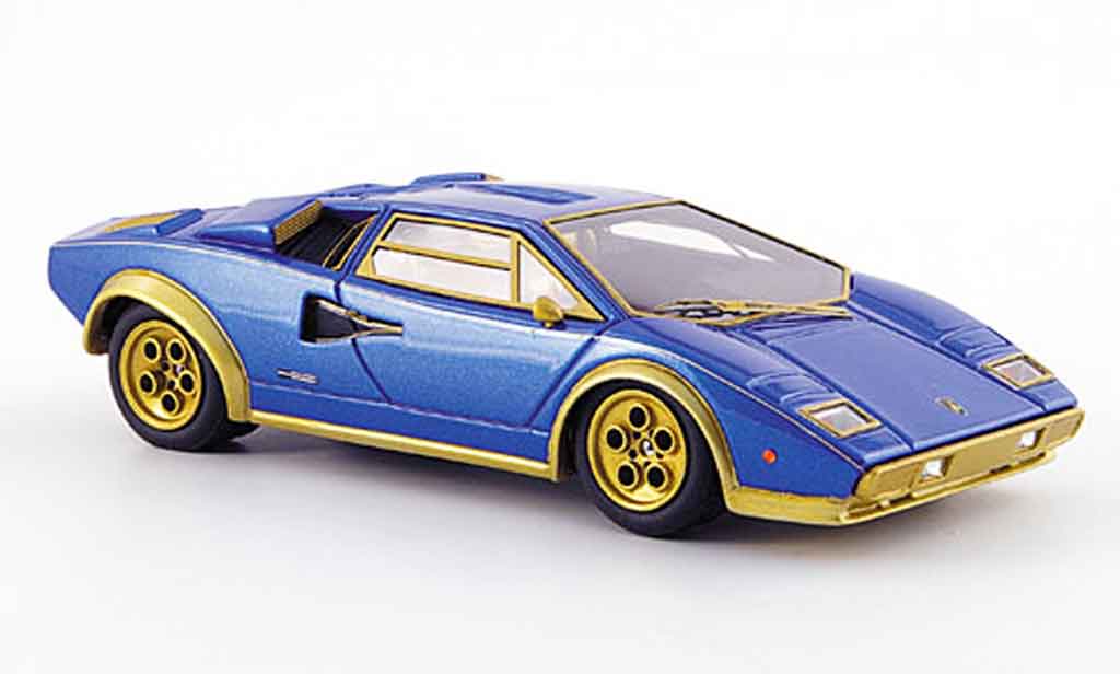 Lamborghini Countach LP 500 1/43 Look Smart LP 500 s walterwolf bleu mattor miniature