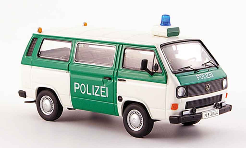 Volkswagen Combi 1/43 Premium Cls t3b bus police blanche grun miniature