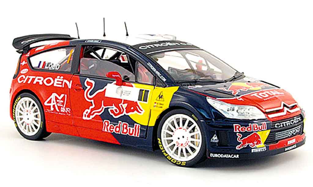 Citroen C4 WRC 1/18 Solido no.1 red bull s.loeb tour de corse 2008