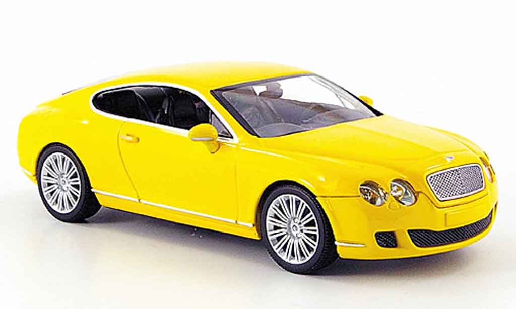 Bentley Continental GT 1/43 Minichamps GT jaune Linea 2008 miniature