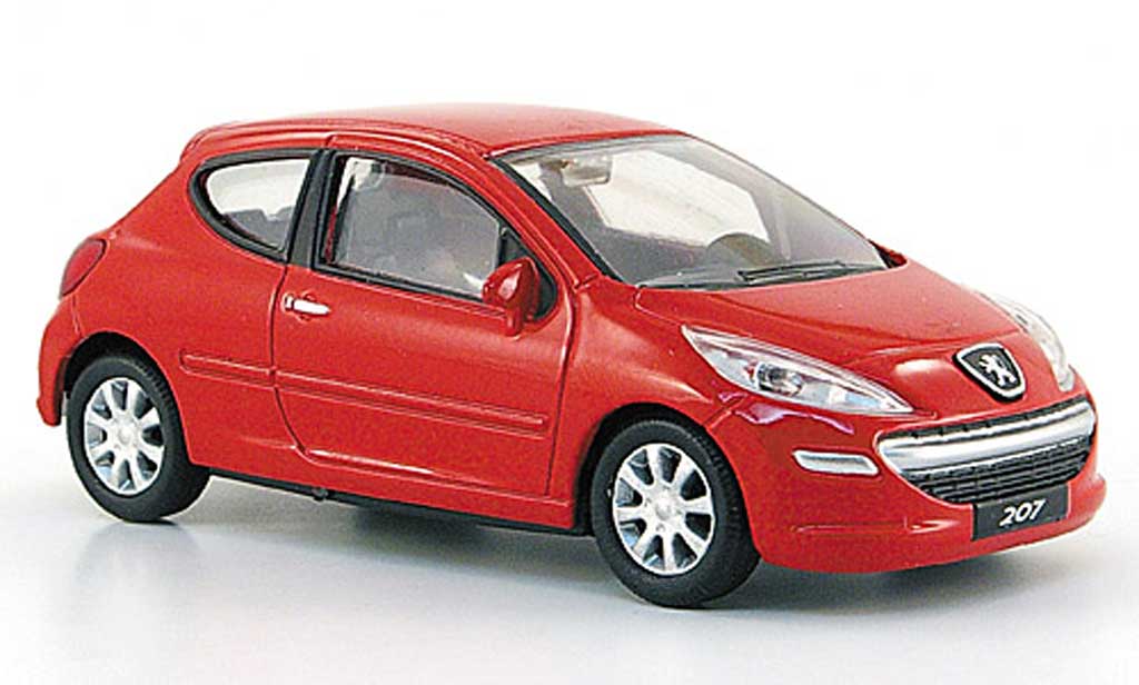 Peugeot 207 1/43 Mondo Motors rouge 3-turig miniature