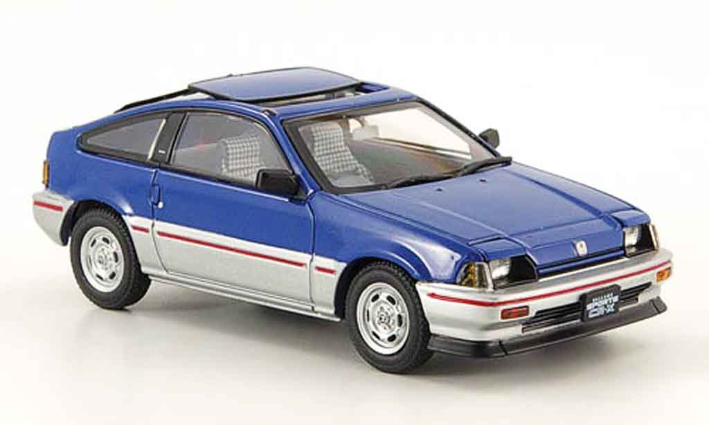 Honda CR-X Ballade 1/43 Ebbro Ballade 1.5i bleu grise metallisee 1983 miniature