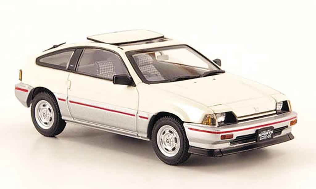 Honda CR-X Ballade 1/43 Ebbro Ballade 1.5i blanche grise metallisee 1983 miniature