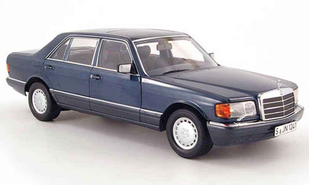 Mercedes 560 SEL 1/18 Norev SEL (w126) bleugrey 1985 diecast model cars