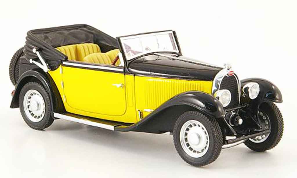 Bugatti Type 59 1/43 Luxcar cabriolet jaune noire 1934 miniature