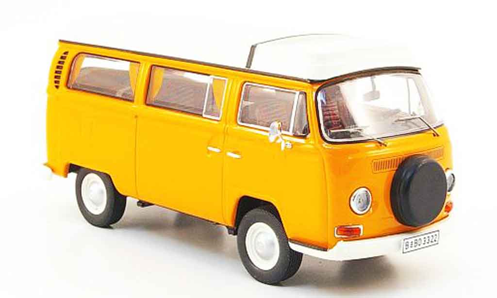 Volkswagen Combi 1/43 Premium Cls t2a camping orange blanche miniature