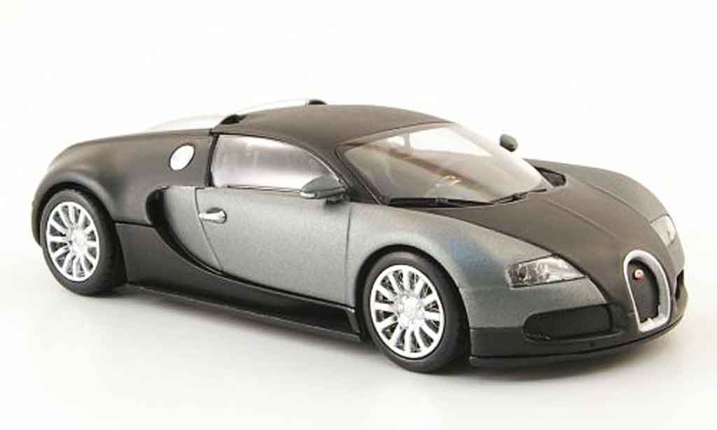 Bugatti Veyron 16.4 1/43 Minichamps 16.4 mat noire grise 2009 miniature